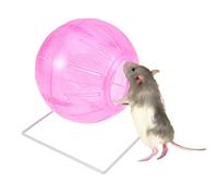 GANAZONO Four in One Multifunctional Hamster Exercise Ball Mini Pet Running Ball with Stand for Small Animals Pink Encourages Healthy Exercise and Relieves Boredom