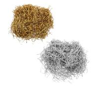 GANAZONO Glitter Crinkle Paper Shredder Filler Dual Color Gold Silver Lightweight Decorative Shredded Tissue for Boxes Hampers DIY Crafts Party Holiday Wrapping Supplies