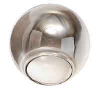 GANAZONO Globe Glass Lamp Shade Grey 150mm Diameter Half-Round Pendant Light Cover Replacement for Hanging Lamp Ceiling Lighting