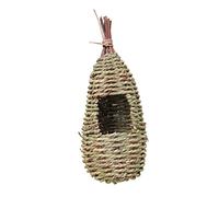 GANAZONO Grass Woven Bird House Idyllic Indoor Outdoor Bird Nest Box for Swallows Parrots Natural Ventilation Drainage for Your Garden