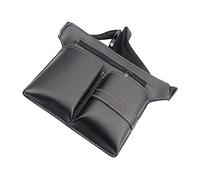 GANAZONO Hair Salon Scissor Bag Durable PU Waist Pouch for Hairdresser Supplies Portable Organizer for Combs and Tools for Stylists and Barbers Black