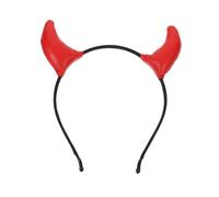 GANAZONO Halloween Devil Headband Horns Red Sequin Hair Hoops Party Costume Accessory for Women Halloween Cosplay