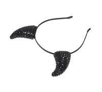 GANAZONO Halloween Devil Horn Headband Glitter Demon Cow Horns Hairband for Cosplay Party Devil Costume Hairband Sparkling Details