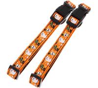GANAZONO Halloween Small Pet Dog Collar and Leash Set Yellow Nylon Adjustable Pet Collar for Chihuahua Halloween Dog Leash Combo for Seasonal Festive Use