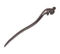 GANAZONO Handcrafted Black Ebony Hair Sticks - 2-Piece Set 8-Inch Long Vintage Style Chinese Hair Accessories for Women for Chignons and Bun Hairstyles