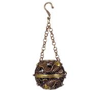 GANAZONO Hanging Censer Incense Burner with Chain Brass Incense Burner with Lid Ball Shape Crafts for Resin Charcoal