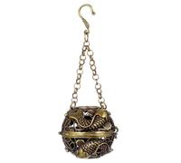 GANAZONO Hanging Incense Burner Ball Hollow Censer with Chain Solid Essential Oil Diffuser Aromatherapy Ball for Tabletop Bathroom Office Home Supplies