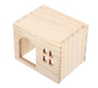 GANAZONO Hay Guinea Pig Tunnels Hideaway Wooden Hamster Cabin Hideout Boredom Breaker Tent