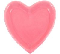 GANAZONO Heart Jewelry Display Dish Tray Ceramic Pink Storage for Bathroom