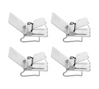 GANAZONO Heavy Duty Carpet Rug Clips with Solid Base Plate and Stylish Appearance, 4pcs Stainless Steel Curtain Clips for Home Decor and Office