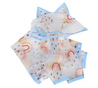 GANAZONO Hooded Transparent Dog Raincoat Four-leg Full Coverage Rain Jacket for Small and Medium Breeds All-weather Protection with Cute Pattern and Comfortable Fit