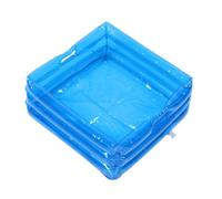 GANAZONO Inflatable Foldable Foot Bath Basin with Handles Portable Blue Foot Soak Tub for Travel and Outdoor Use Cushioned Pool Wash Basin to Keep Debris Out Lightweight and Compact Design