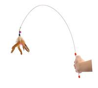 GANAZONO Interactive Wire Teaser with Bell Beads for Cats and Kittens Metal Wand for Healthy Exercise and Endless Fun Random Color
