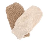 GANAZONO Jute Woven Scrub Bath Gloves 2Pcs 8.65X4.32X2.75Inch Exfoliating Washcloths for Back Skin Removal Bath Cleaning