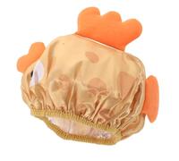 GANAZONO Kids Waterproof Shower Cap Frog Design, Double Layer Thickened Bath Hair Bonnet for Children, Adjustable Elastic Wide Band Suitable for Bathing and Swimming