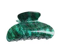 GANAZONO Large Retro Hair Claw Clip for Women Stylish Geometric Stripe Design Stargazing Green for Daily Wear Bathing and Makeup Smooth Finish for Hair Protection