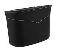 GANAZONO Leakproof Car Garbage Bin with Abs PU Build Hanging Vehicle Trash Can for Front Seat Door Multi-use Organizer for Umbrellas Drinks and Rubbish Easy Attach Remove Black