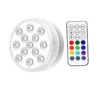 GANAZONO LED Submersible Light with Remote Control LED White Diving Lamp for Aquarium Swimming Pool Vase Base and Fish Tank Decoration Battery Operated Magnetic and Suction Cup Mount