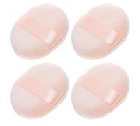 GANAZONO Loose Powder Puff Set of 4 Medium Size (6.2cm) Non-fluorescer Round Makeup Sponge for Loose Powder and Foundation for Cosmetic Application