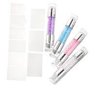 GANAZONO Manicure Nail Stamper and Scraper Set, 4 Sets 16pcs Double-ended Silicone Stampers with Rhinestone Gradient Design, Salon Nail Art Tools for DIY Manicure and Pedicure at Home Or