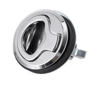 GANAZONO Marine Hatch Latch Lock 1.5 Inch Flush Pull Handle for Rv Doors | Metal Construction, Large Ring, Concealed Mounting, Polished Silver Face, Recessed Profile, Suitable for Windows, Consoles
