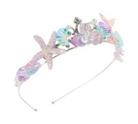 GANAZONO Mermaid Headband for Girls 1-Piece Shell Hair Accessories Ocean-Themed Dress-Up Accessory Sparkling Shell Design for Birthday Parties