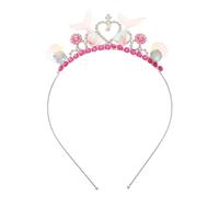 GANAZONO Mermaid Tiara Headband Blue Rhinestone Hair Accessory for Birthday Parties Holiday Celebrations and Costume Events Durable Design for Elegant Hairstyles