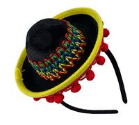 GANAZONO Mexican Hat Headband Party Hat Festival Headband Cosplay Cinco De Mayo Mexican Party Headwear for Adult and Boys and Girls Fiesta Celebration Accessories