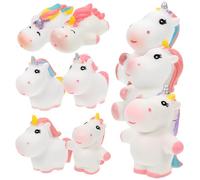GANAZONO Micro Unicorn Ornaments 9Pcs Mini Resin Animals for Bonsai Decoration, Practical Miniature Garden Accessories for Outdoor Fairy Gardens