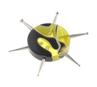 GANAZONO Multi-head Acrylic Nail Art Pen for Manicure and Clay Sculpting Lightweight Round Dotting Tool for Polymer Air Dry Clay and Reusable Craft Accessory in Black and Yellow