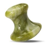 GANAZONO Mushroom Shaped Facial Massaging Stone Green Jade Facial Scraping Stone for Meridian Massage Massage Tool for Face Neck Skin Relaxation and Beauty Care
