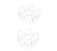 GANAZONO Nail Art Decor Mini Glass Cup 2pcs Heart Shape Manicure Using Cups with Lid for Small Nail Storage and Salon Decoration