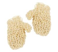 GANAZONO Natural Sisal Hand Scrub Gloves Sisal Brush Exfoliating Mitts Body Bath Gloves