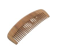 GANAZONO Natural Wooden Wide Tooth Detangler Comb Ergonomic Crescent Shape Hair Scalp Massager for Curly and Straight Hair Handcrafted Wood Material for Relaxation and Styling