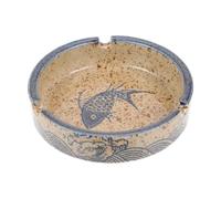 GANAZONO Novelty Ashtray Ceramic Japanese Style Smooth Surface Vintage Design Reliable Table Ashtray Decor for Home Furnishing Offices Creative Ceramic Art
