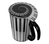 GANAZONO Oz Ceramic Piano Key Mug with Handle for Juice and Soda | Smooth Rim Comfort, Thick Base Stability, Cartoon Lovely Style, Music Classroom or Restaurant Use