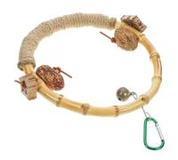 GANAZONO Parrot Chewing Sturdy Bamboo Fruit Swing Bird Perch for Cage Parakeet Balance Training and Foraging