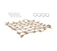 GANAZONO Parrot Climbing Net Hammock with Reinforced Thick Rope Hanging Bird Cage for Balance Exercise Easy Installation Natural Texture for Budgies Cockatiels and Birds