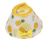GANAZONO Parrot Cone Collar Anti-bite Bird Neck Protector Yellow Pineapple Pattern Medium Size Lightweight Recovery Collar for Parrots and Small Birds