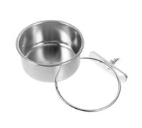 GANAZONO Parrot Food Box and Water Cup Bird Feeder Stainless Steel Bird Feeder for Macaw