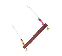 GANAZONO Parrot Swing Wooden Suspension Bridge with Beads for Birds for Climbing and Exploring Fun for Parrot Owners
