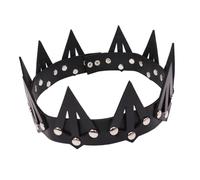 GANAZONO Party Crown Hairband Unisex Faux Leather Headband for Halloween Birthday Masquerade Costume Awards and Company Rewards Suitable for Women and Men
