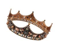 GANAZONO Pearl Alloy Crown Baroque Queen Tiara Bridal Rhinestone Headdress Wedding Hair Accessory for Women Bride Headwear