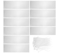 GANAZONO Pet Cage Splash Guards 12pcs with 100 Cable Ties, Removable Urine Protection Panels 35.6x11.5cm for Rabbit, Hamster, and Small Animal Cage Liners