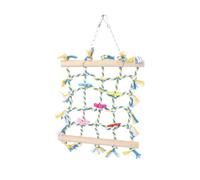 GANAZONO Pet Climbing Net Colorful Parrot Plaything for Chewing Claw Grinding Safe Durable Material for Bird Adventures at Home