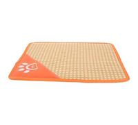 GANAZONO Pet Cooling Mat for Dogs and Cats Summer Cushion Lightweight Portable Durable Non Toxic Cooling Pad for Better Sleep for Beds Cages Sofas Cars Orange S
