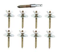 GANAZONO Pigeon Cage Bird Accessories 9pcs Bird Cage Screws Set with Gaskets M5*50 Perch Fixing Screws for Hamster Springboard and Bird Cage Accessories Hardware Components