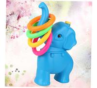 GANAZONO Plastic Ring Toss for Rings Blue Elephant Design Outdoor Indoor Throwing Game to Hand Eye Coordination and Precision Fun Interactive Carnival for Boys