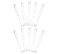 GANAZONO Plastic Thermometer Case 10pcs Round Protective Tube 15x150mm Transparent PC Material Organizer for Thermometer Storage at Clinic