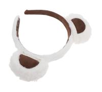 GANAZONO Plush Bear Ears Headband for Women Cute Animal Costume Accessory Lightweight Fuzzy Hairband for Halloween Valentine S Day Spa Makeup Party